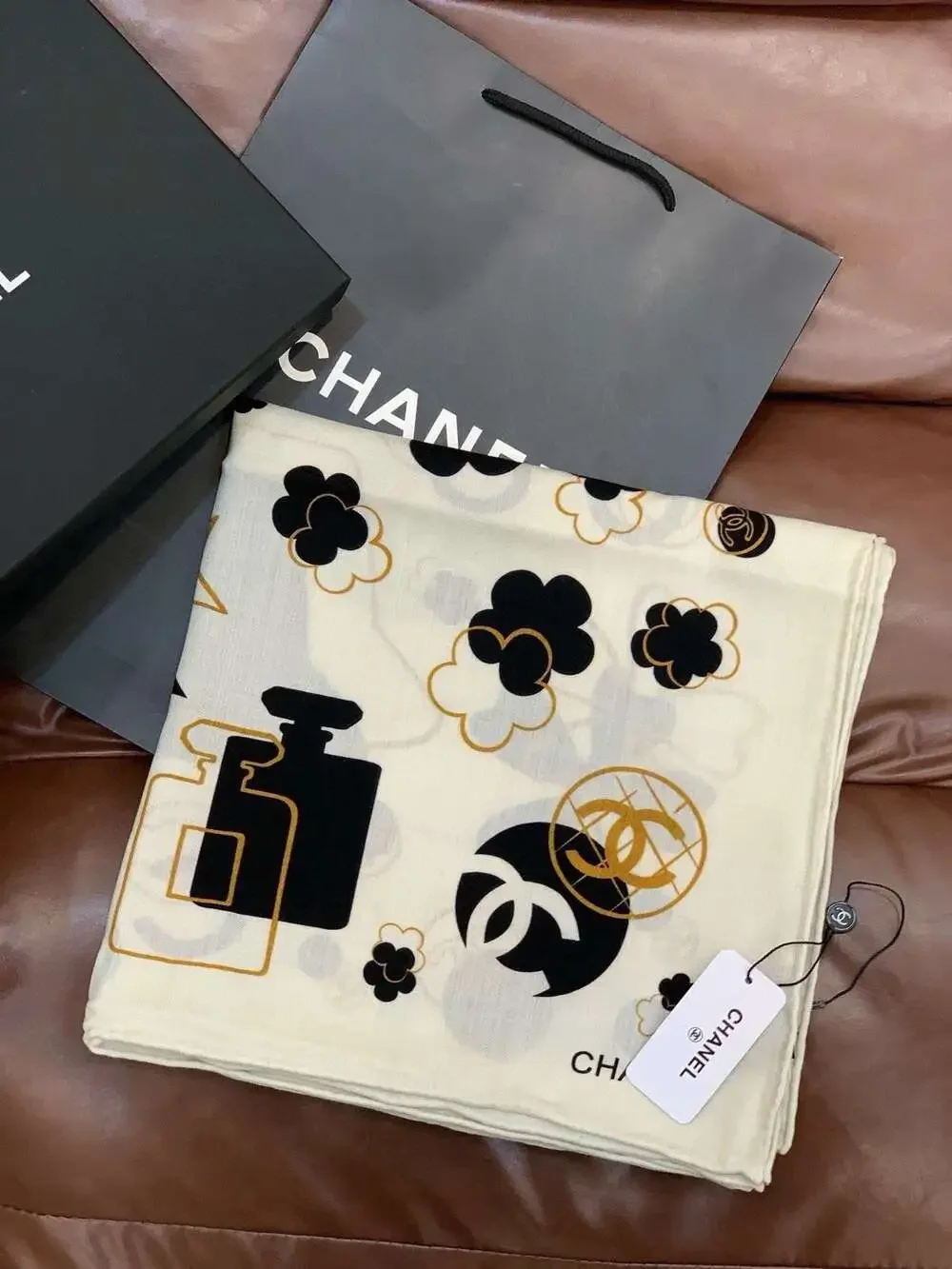 CHANEL Playful Motif Lightweight Scarf